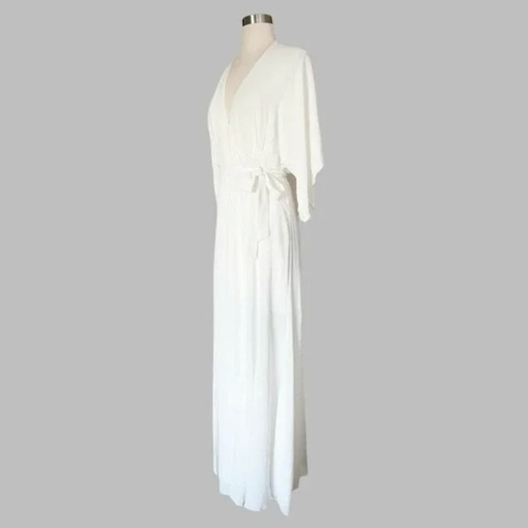 Reformation Winslow White Ivory Wrap Maxi Dress Small Flowy Gown - Picture 9 of 11